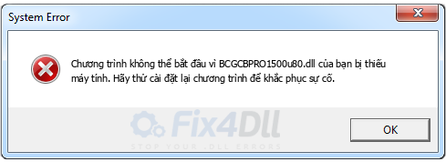 BCGCBPRO1500u80.dll thiếu