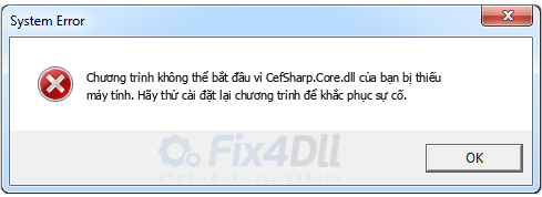 CefSharp.Core.dll thiếu