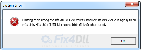 DevExpress.XtraTreeList.v19.2.dll thiếu