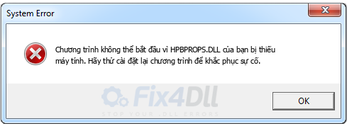 HPBPROPS.DLL thiếu