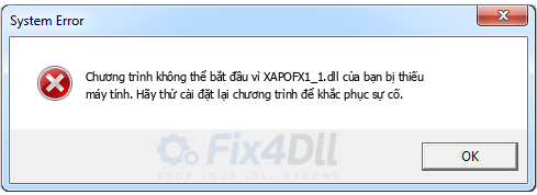 XAPOFX1_1.dll thiếu