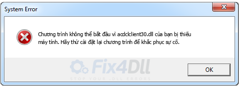 acdclclient30.dll thiếu