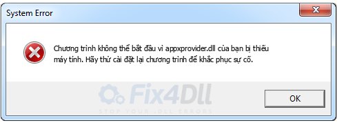 appxprovider.dll thiếu