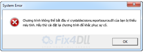 crystaldecisions.reportsource.dll thiếu