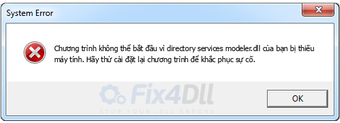 directory services modeler.dll thiếu
