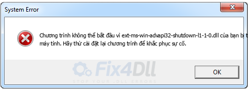 ext-ms-win-advapi32-shutdown-l1-1-0.dll thiếu