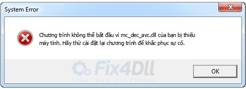 mc_dec_avc.dll thiếu