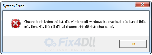 microsoft-windows-hal-events.dll thiếu