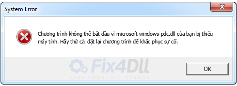 microsoft-windows-pdc.dll thiếu