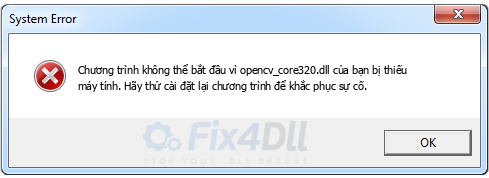 opencv_core320.dll thiếu