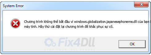 windows.globalization.japanesephoneme.dll thiếu